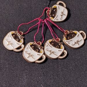 Stitch markers, knit, crochet.